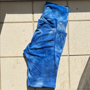 Blue Tie-Dye Leggings